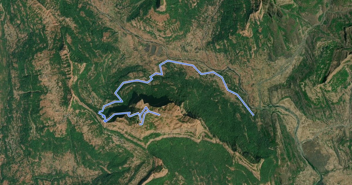 Маршрут Raigad Fort на спутниковом снимке