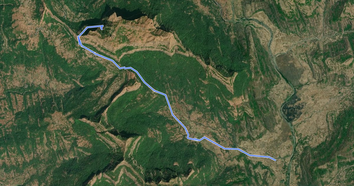 Маршрут Raigad Fort 2 на спутниковом снимке
