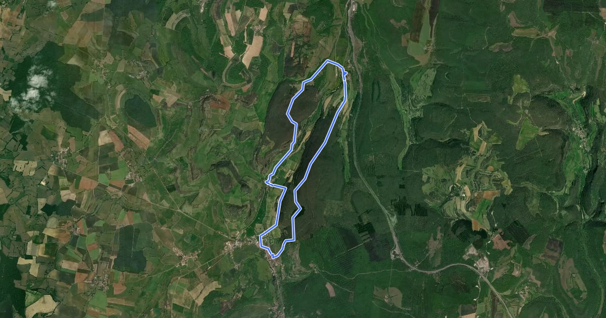 Маршрут Rail d'Antan 13 km на спутниковом снимке