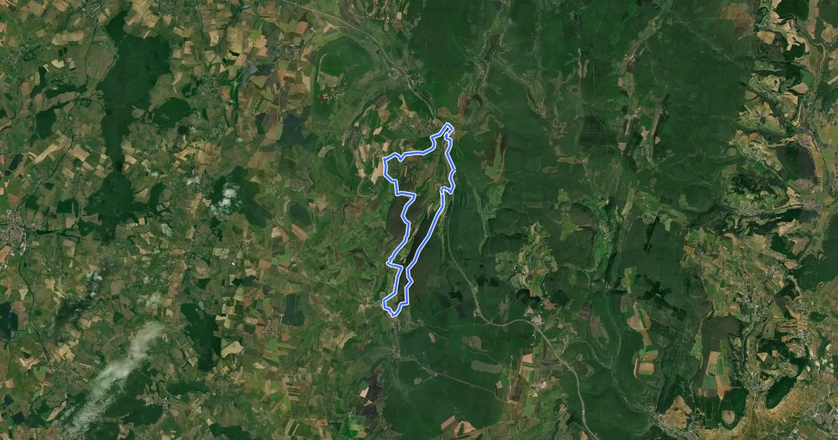 Маршрут Rail d'Antan 23 km на спутниковом снимке