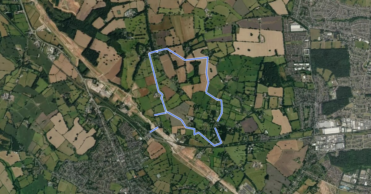 Маршрут Rail Trail: Berkswell Circular на спутниковом снимке