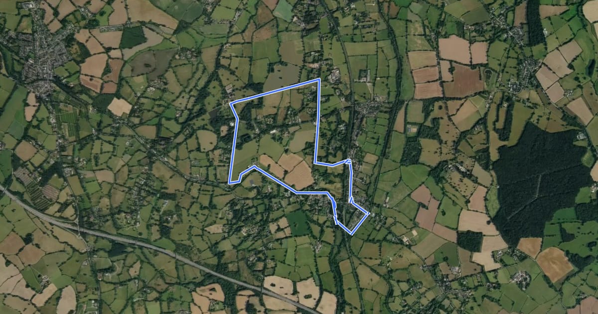 Маршрут Rail Trail: Lapworth Circular на спутниковом снимке