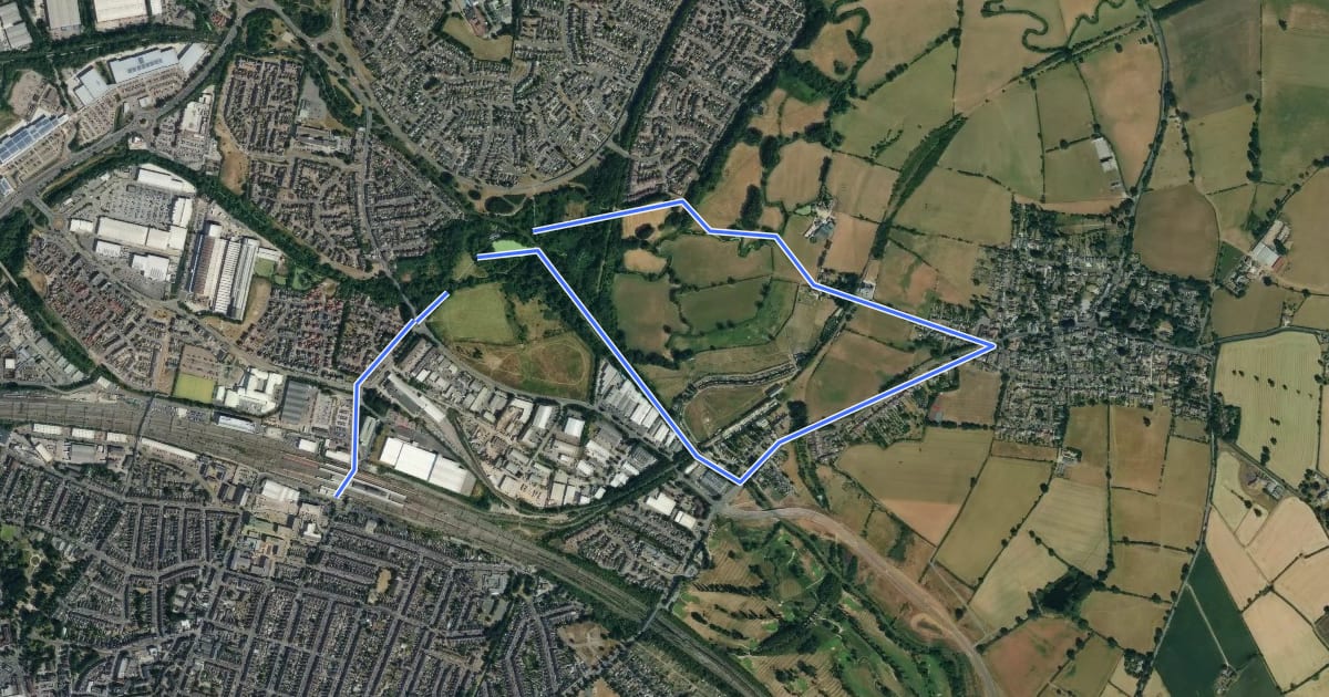Маршрут Rail Trail: The Avon Valley from Rugby Circular на спутниковом снимке