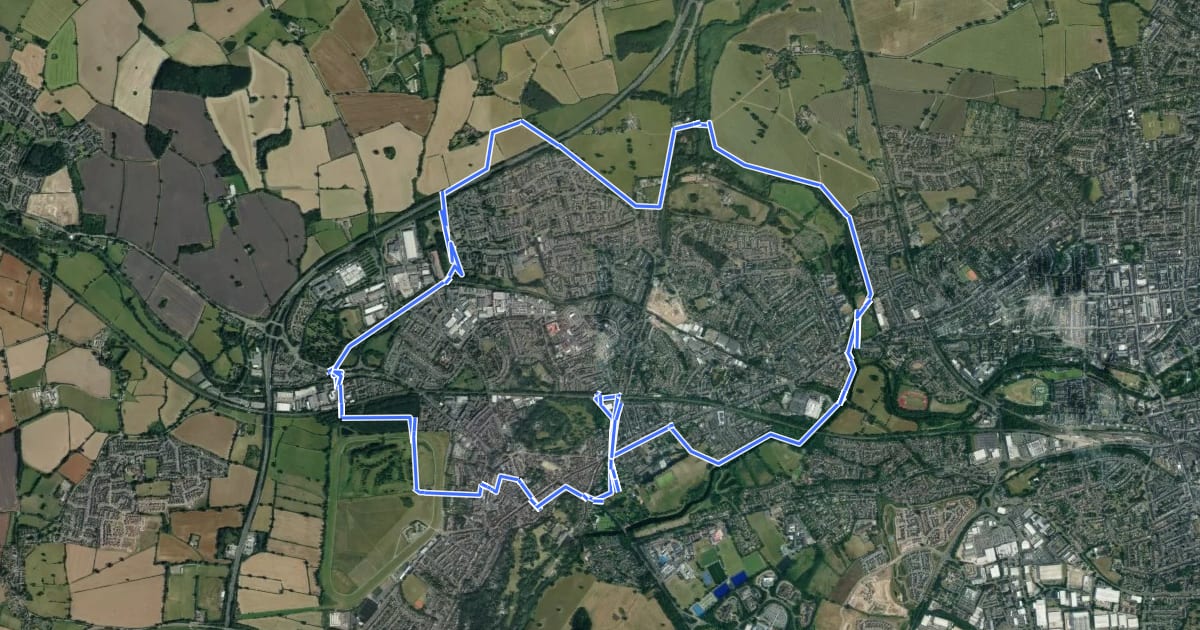 Маршрут Rail Trail: Warwick Circular на спутниковом снимке