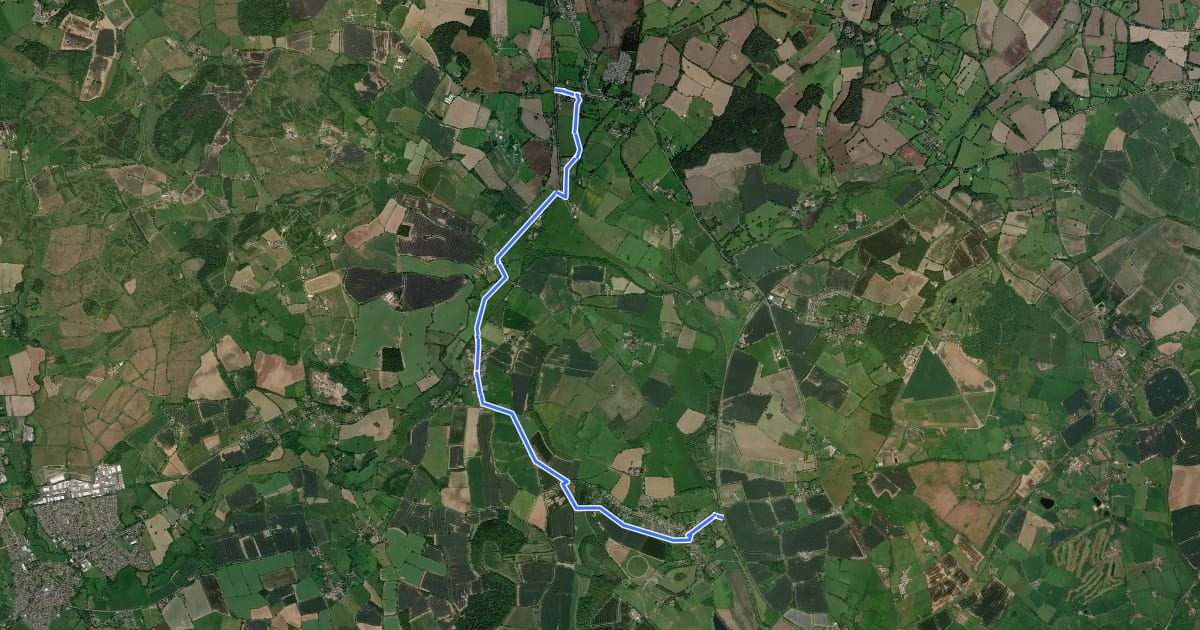 Маршрут Rail Trail: Wilmcote > Wootton Wawen на спутниковом снимке