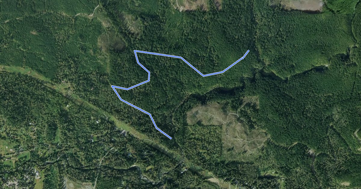 Маршрут Railroad Grade на спутниковом снимке