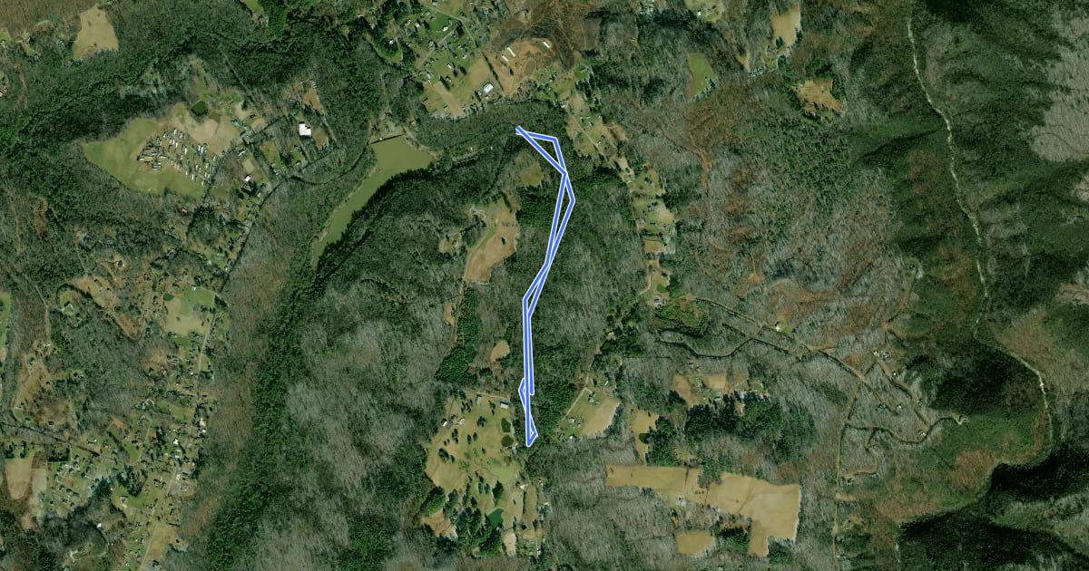 Маршрут Railroad Grade Trail на спутниковом снимке
