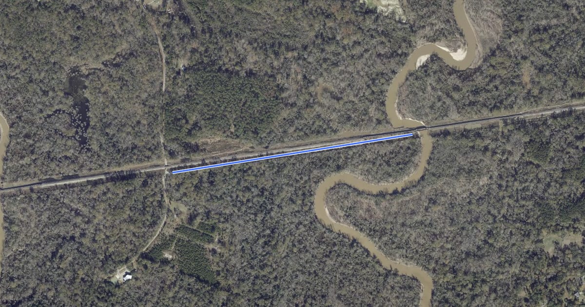 Маршрут Railroad Trail на спутниковом снимке