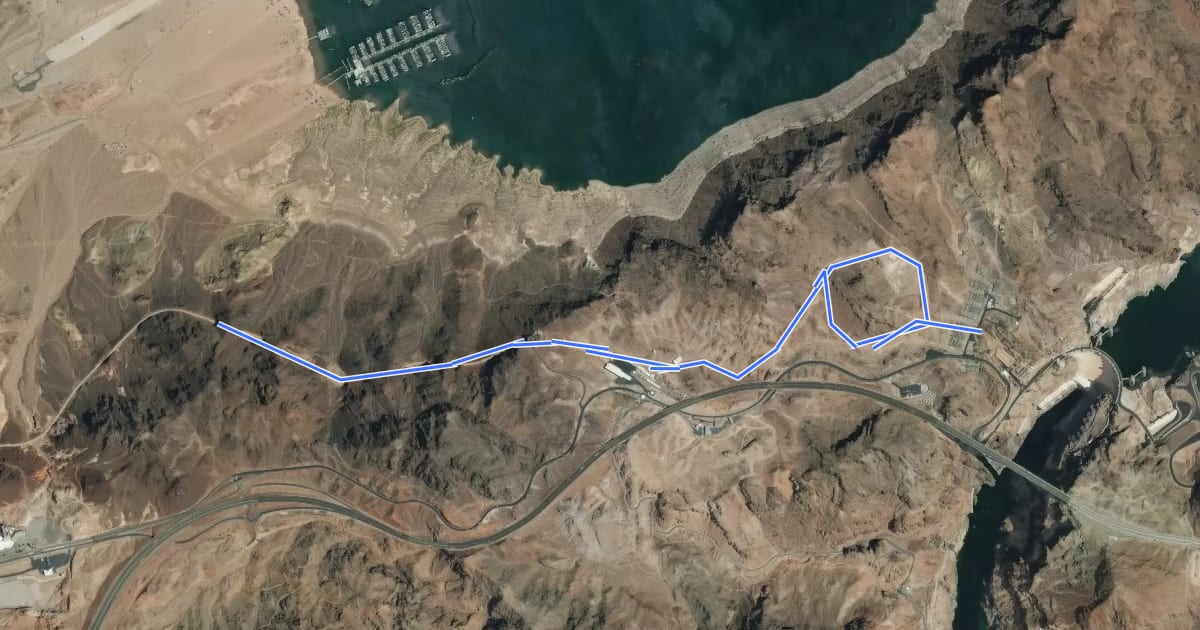 Маршрут Railroad Tunnel Trail на спутниковом снимке