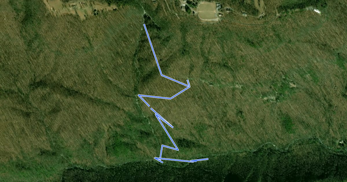 Маршрут Rainbow Falls Trail на спутниковом снимке