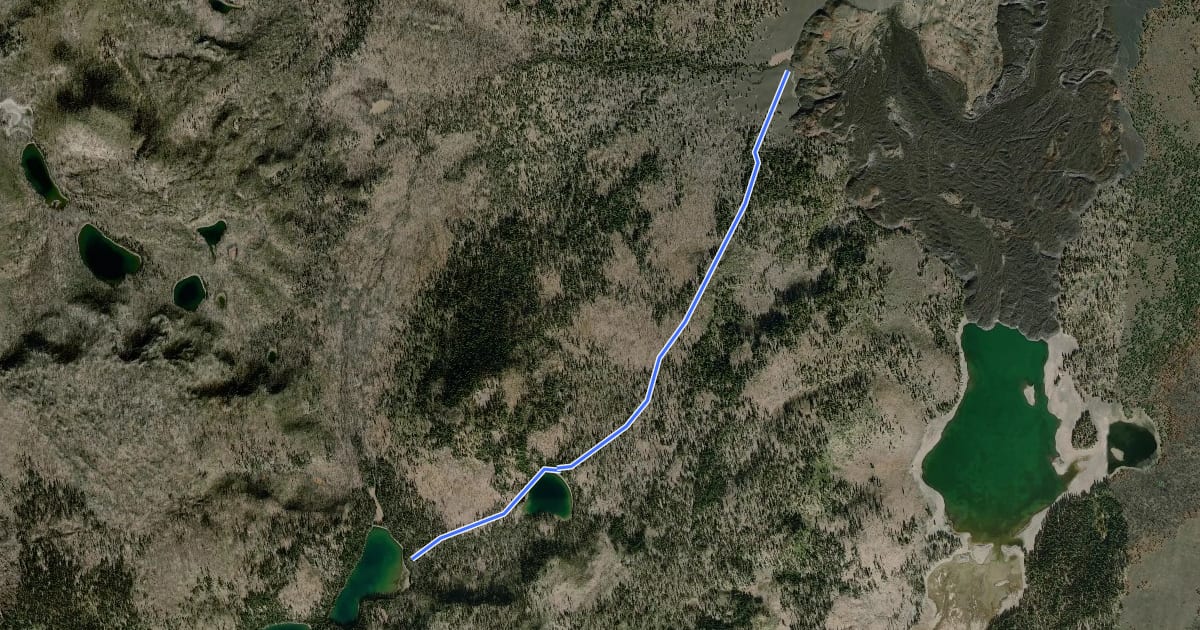 Маршрут Rainbow Lake To Nobles Trail на спутниковом снимке