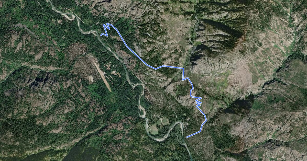 Маршрут Rainbow Loop Trail на спутниковом снимке