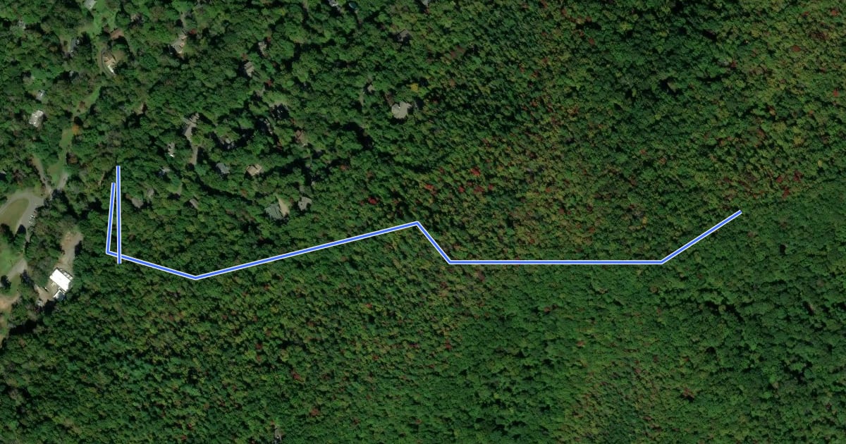 Маршрут Rainbow Mountain Trail на спутниковом снимке