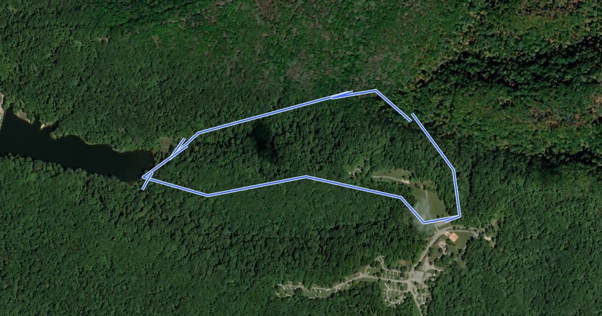 Маршрут Rally Campground Trail на спутниковом снимке