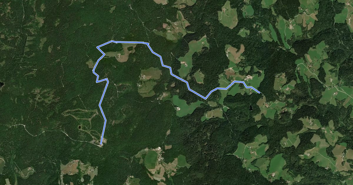 Маршрут Ramšak - Bolnišnica Jesen - Trije kralji на спутниковом снимке
