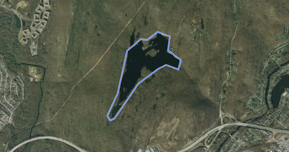 Маршрут Ramapo Lake Loop на спутниковом снимке
