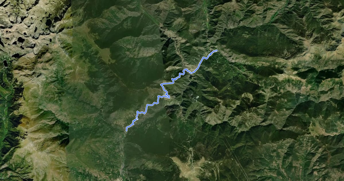 Маршрут Ramat de Camins. Etapa 4 : Rialp => Tírvia на спутниковом снимке