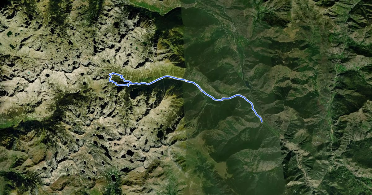Маршрут Ramat de Camins. Etapa 8 : Escaló => Llac de SantMaurici => Espot на спутниковом снимке