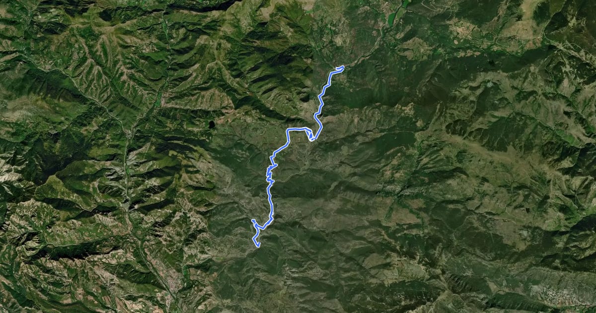 Маршрут Ramat de Camins. Etapa1 : Font de la Figuereta => Baro на спутниковом снимке