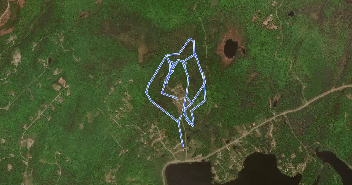 Маршрут Ramblewood Hiking Trails на спутниковом снимке