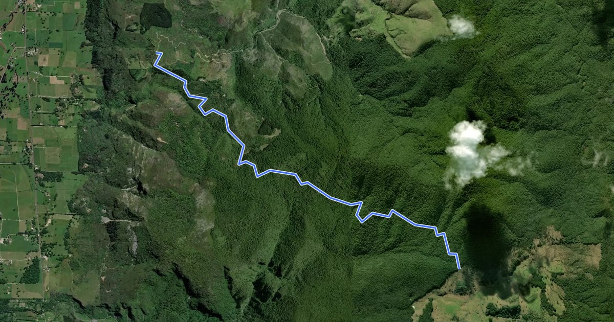 Маршрут Rameka Mountain Biking Trail на спутниковом снимке