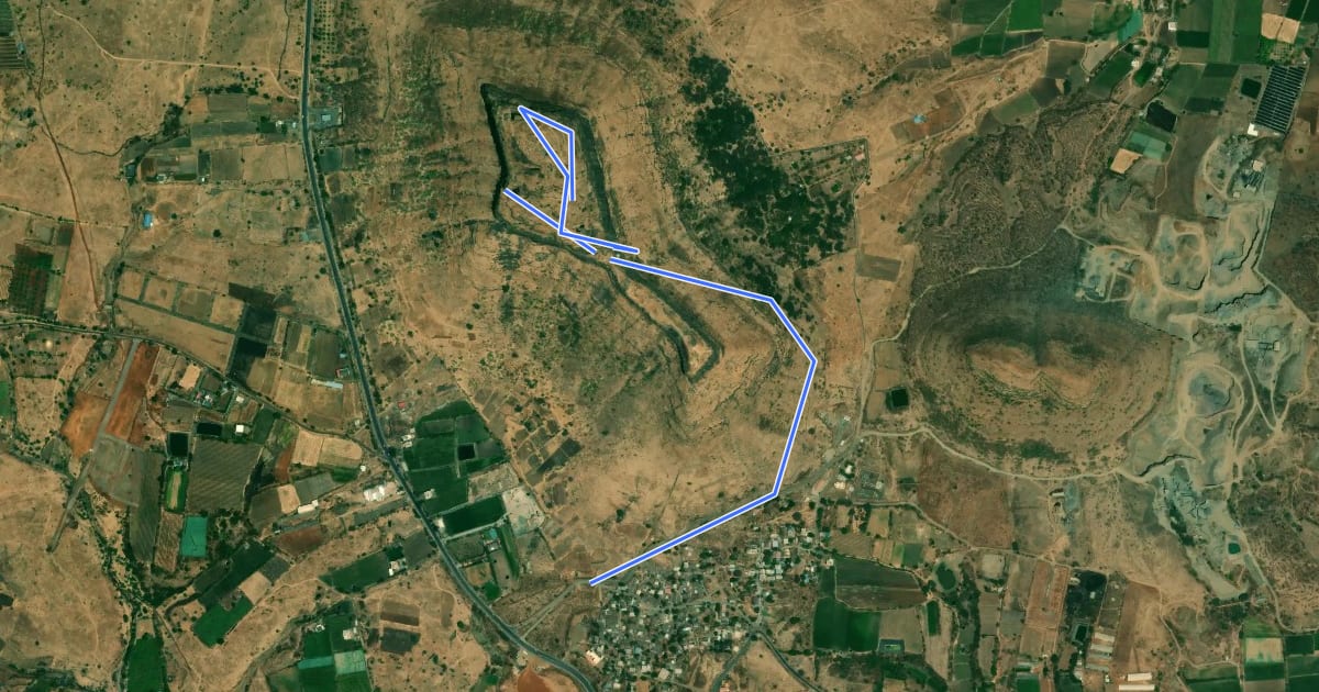 Маршрут Rameshej Fort на спутниковом снимке