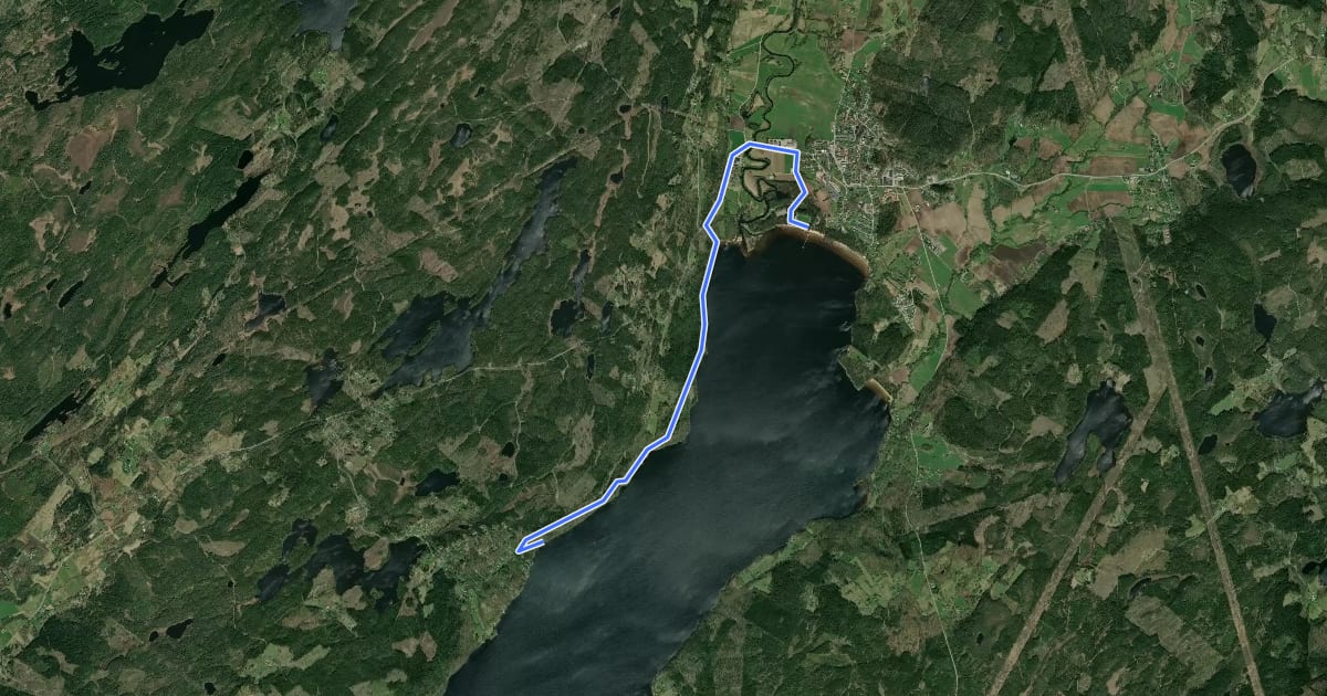 Маршрут Ramhulta vandringsled 6,5 km на спутниковом снимке