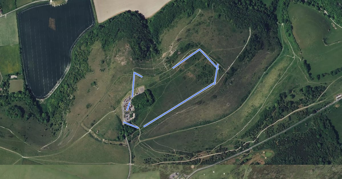 Маршрут Rampart Ramble, Sussex East на спутниковом снимке