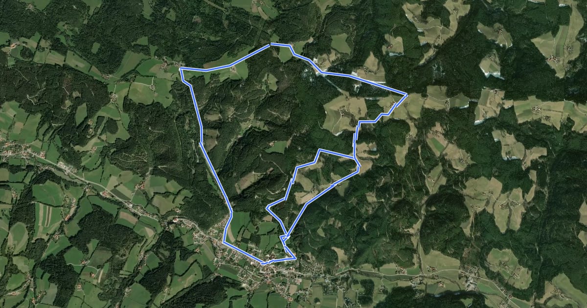 Маршрут Rams Wanderweg на спутниковом снимке