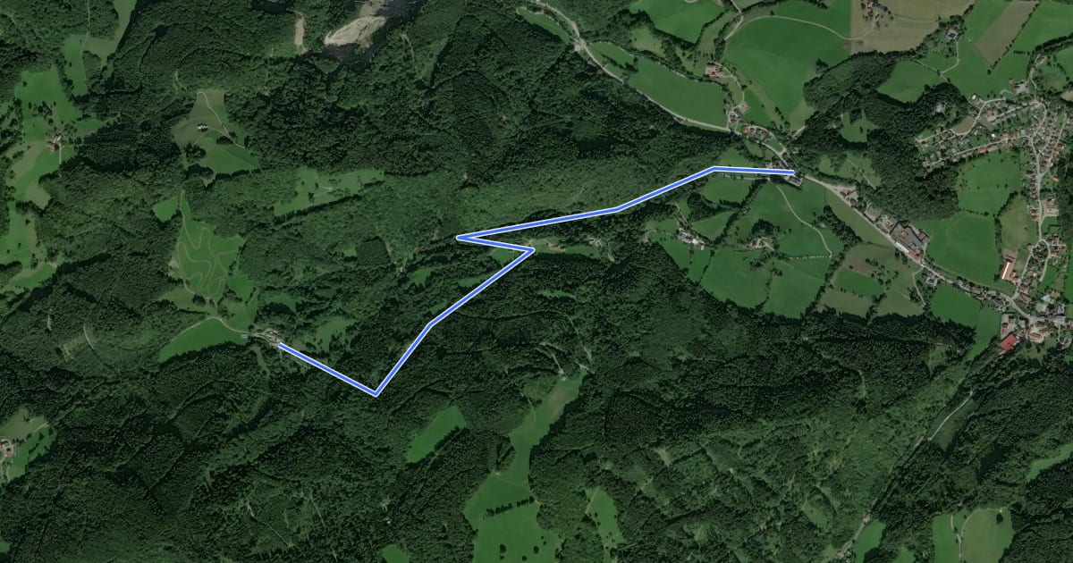 Маршрут Ramsau - Unterhöhenberg на спутниковом снимке