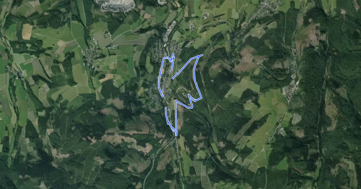 Маршрут Ramsbeck Rundweg R1 на спутниковом снимке