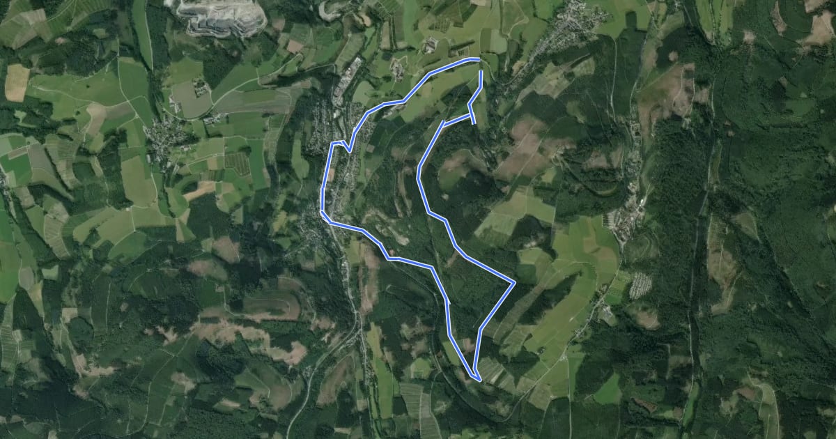 Маршрут Ramsbeck Rundweg R7 на спутниковом снимке
