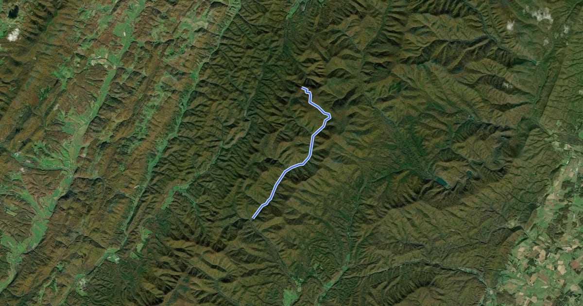 Маршрут Ramseys Draft Trail на спутниковом снимке