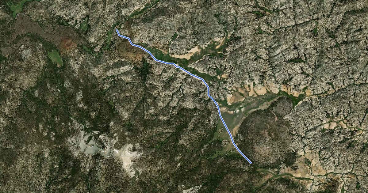 Маршрут Ramshaw Meadow Trail на спутниковом снимке