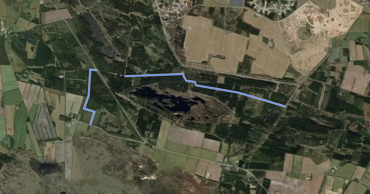 Маршрут Ranbøl rute 2 на спутниковом снимке