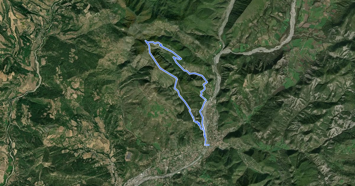 Маршрут Rando Trail 2 Caguerenard, Le Dareau, Martinon на спутниковом снимке
