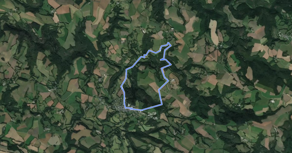 Маршрут Randonnée de la Trivalle et ses variantes на спутниковом снимке
