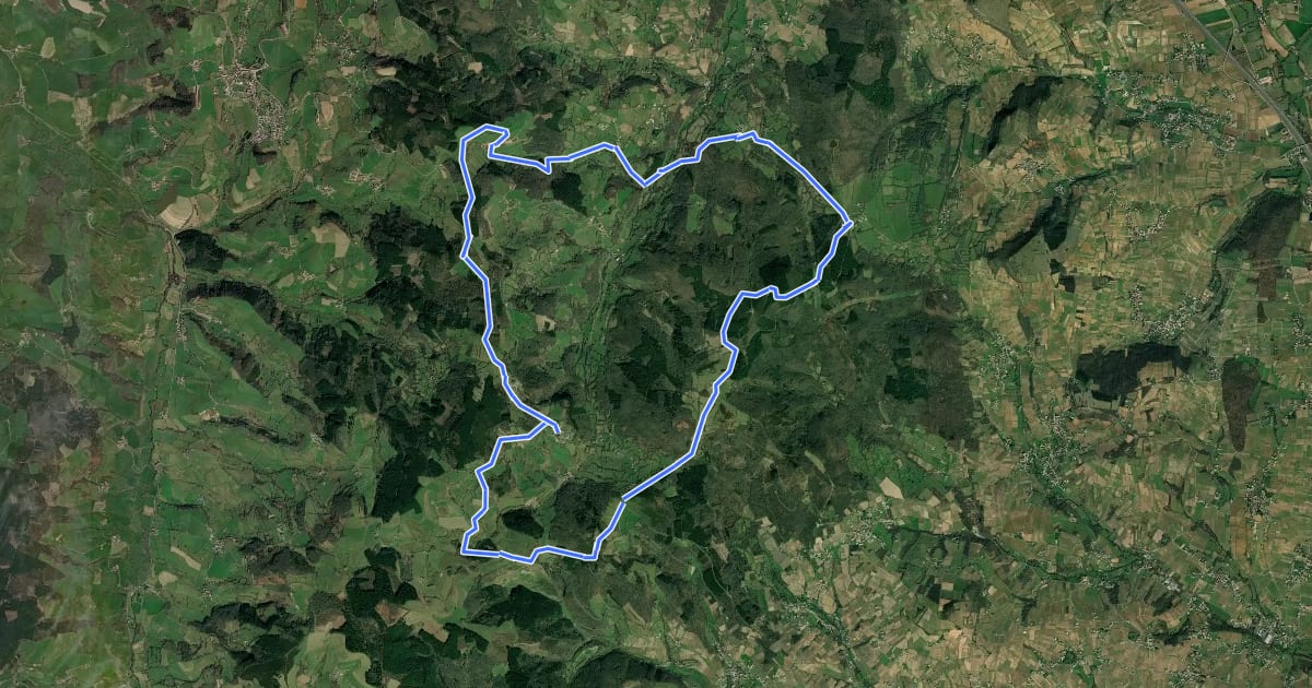 Маршрут Randonnée des 4 Montagnes на спутниковом снимке