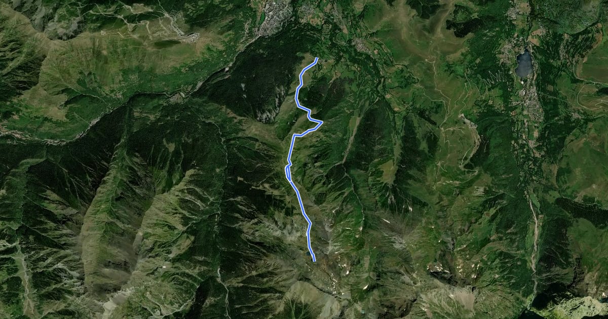Маршрут Randonnée Ens <> Lac de Consaterre на спутниковом снимке