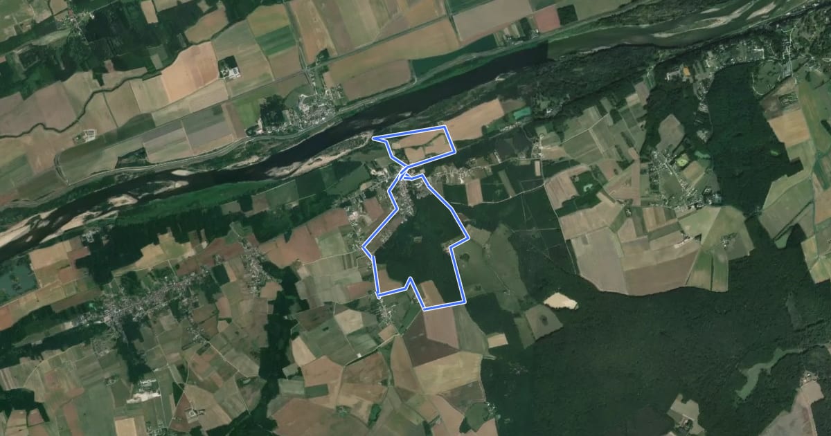 Маршрут Randonnée non balisée de Rilly sur Loire на спутниковом снимке