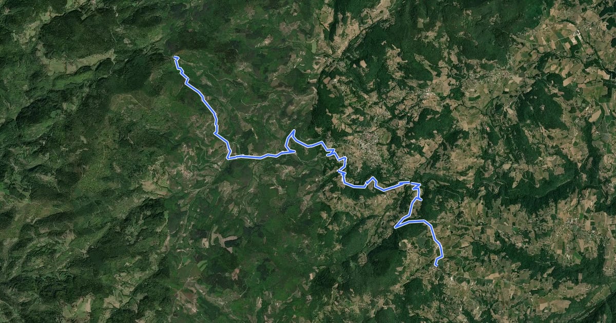 Маршрут Randonnée : Tour du Pays de Saint-Félicien - Jour 1 на спутниковом снимке