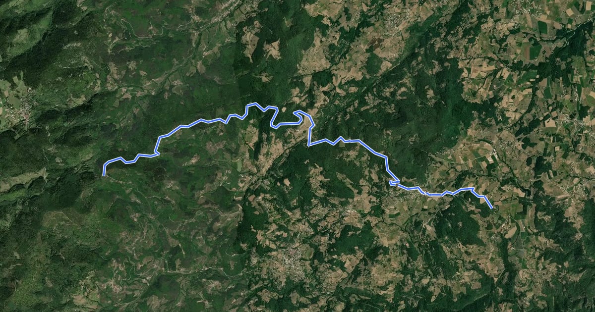 Маршрут Randonnée : Tour du Pays de Saint-Félicien - Jour 2 на спутниковом снимке