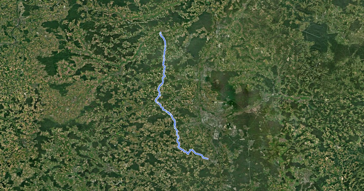 Маршрут Rangau-Ostweg на спутниковом снимке