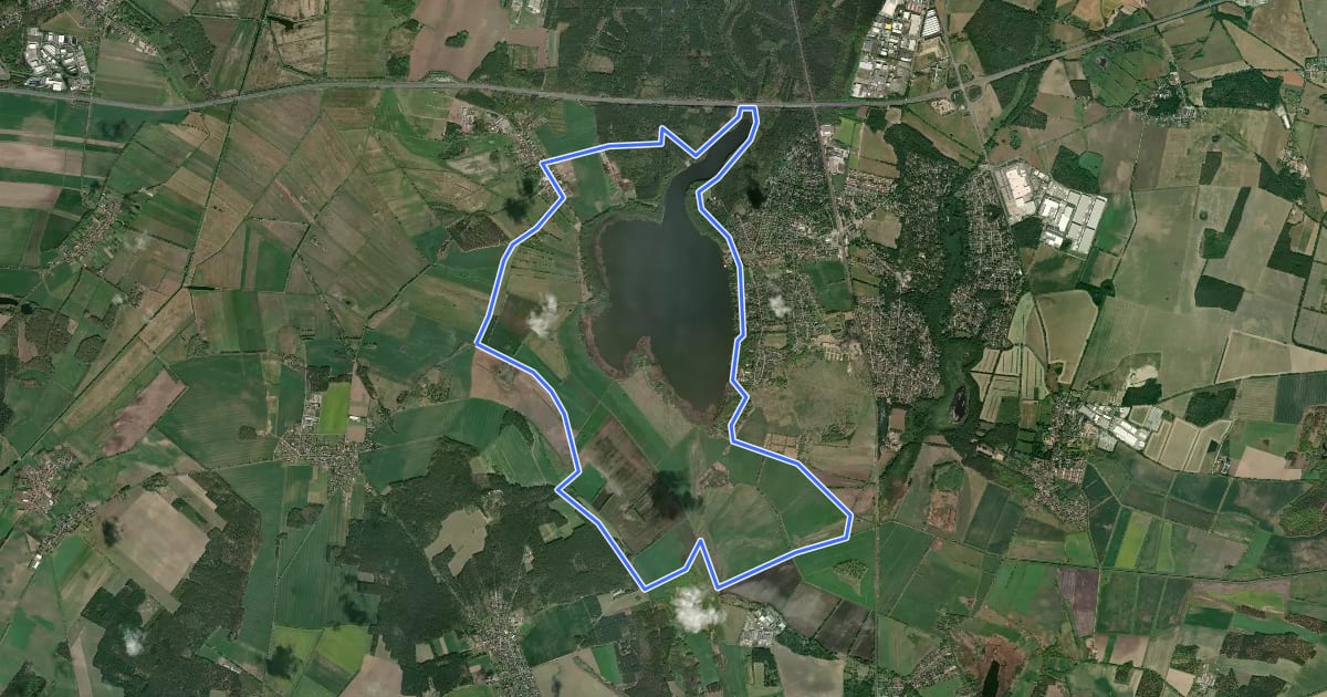 Маршрут Rangsdorfer See на спутниковом снимке