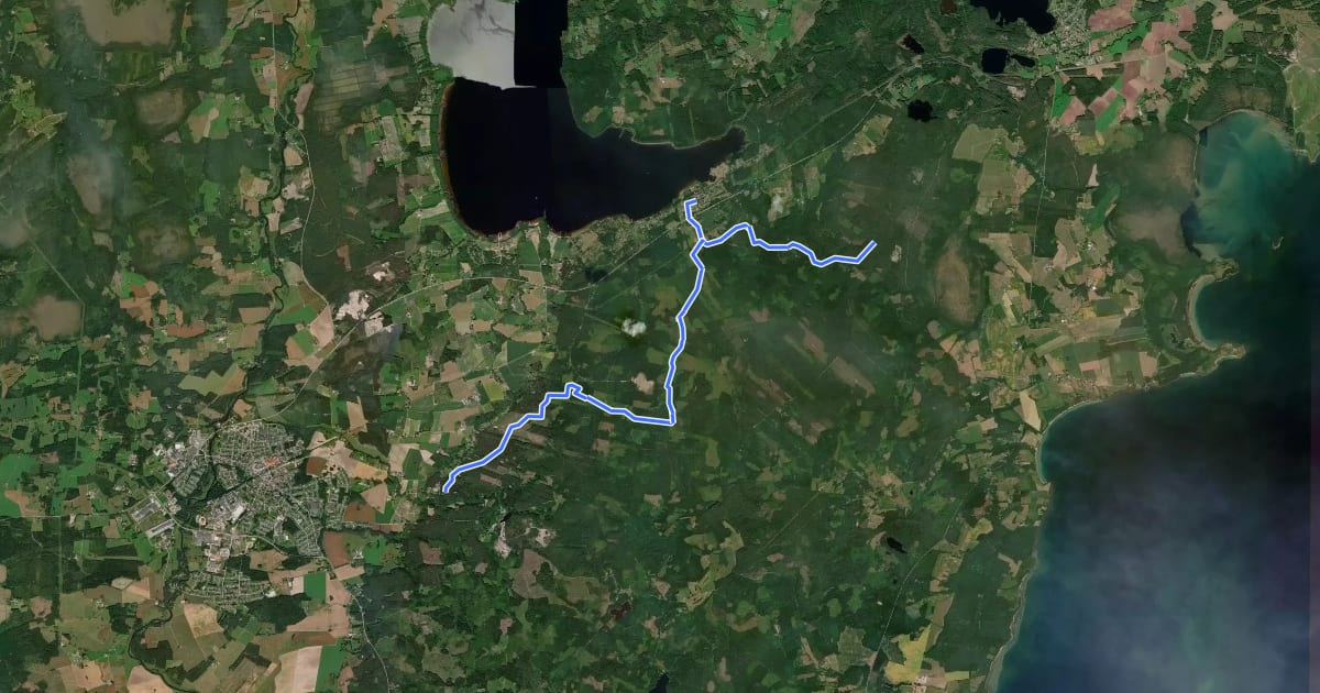Маршрут Rankåsleden: Nord на спутниковом снимке