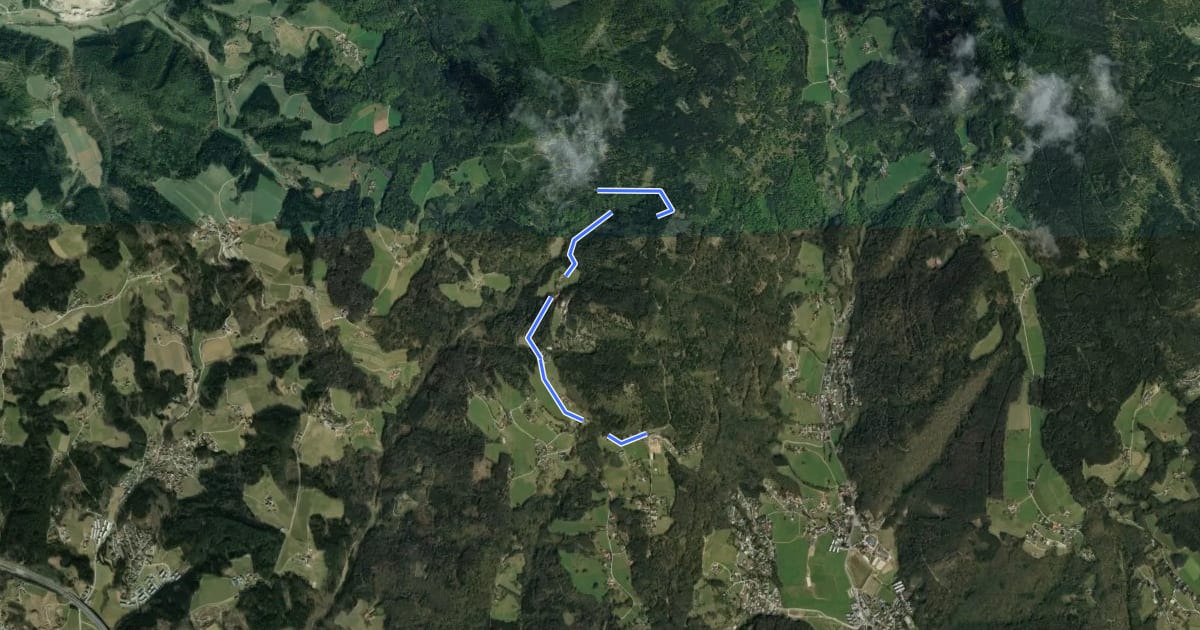 Маршрут Rannach Reitweg: Am Fusse der Kogel-GH Geierkogel на спутниковом снимке