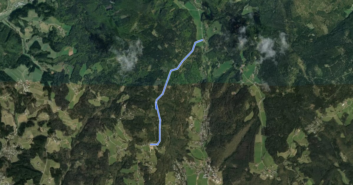 Маршрут Rannach Reitweg: GH Geierkogel-Leber на спутниковом снимке
