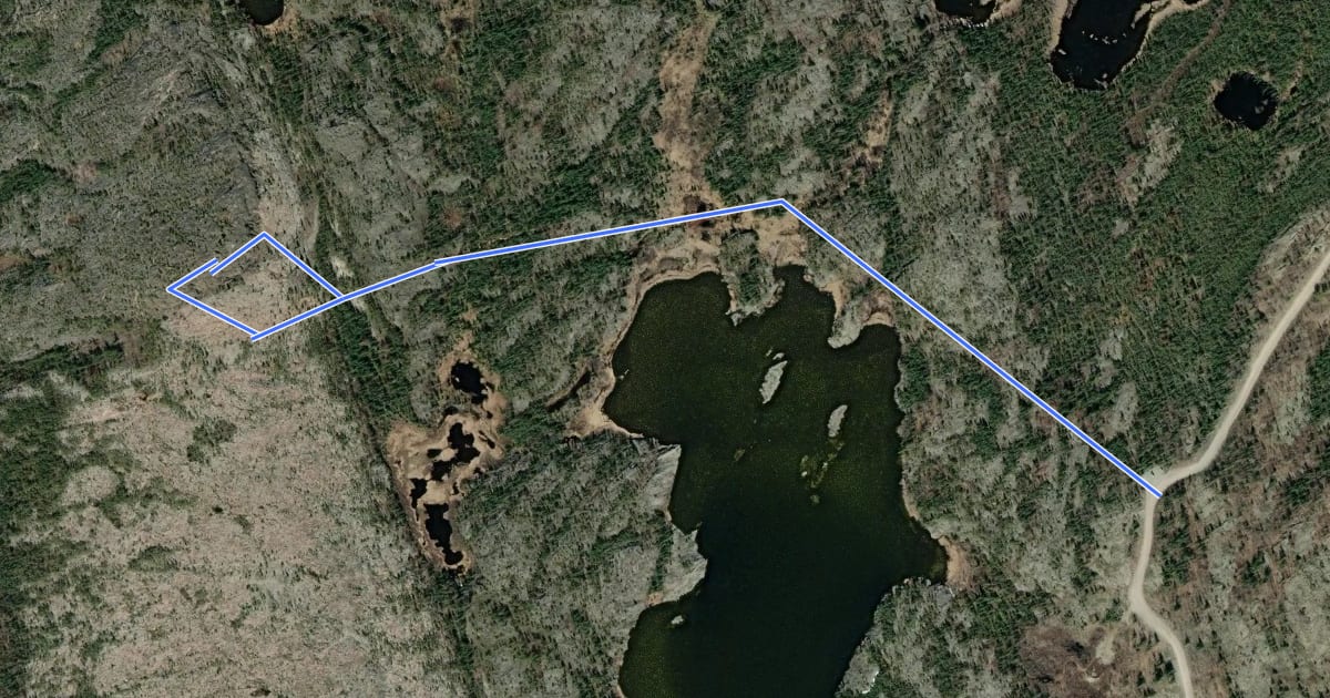 Маршрут Ranney Hill Trail на спутниковом снимке