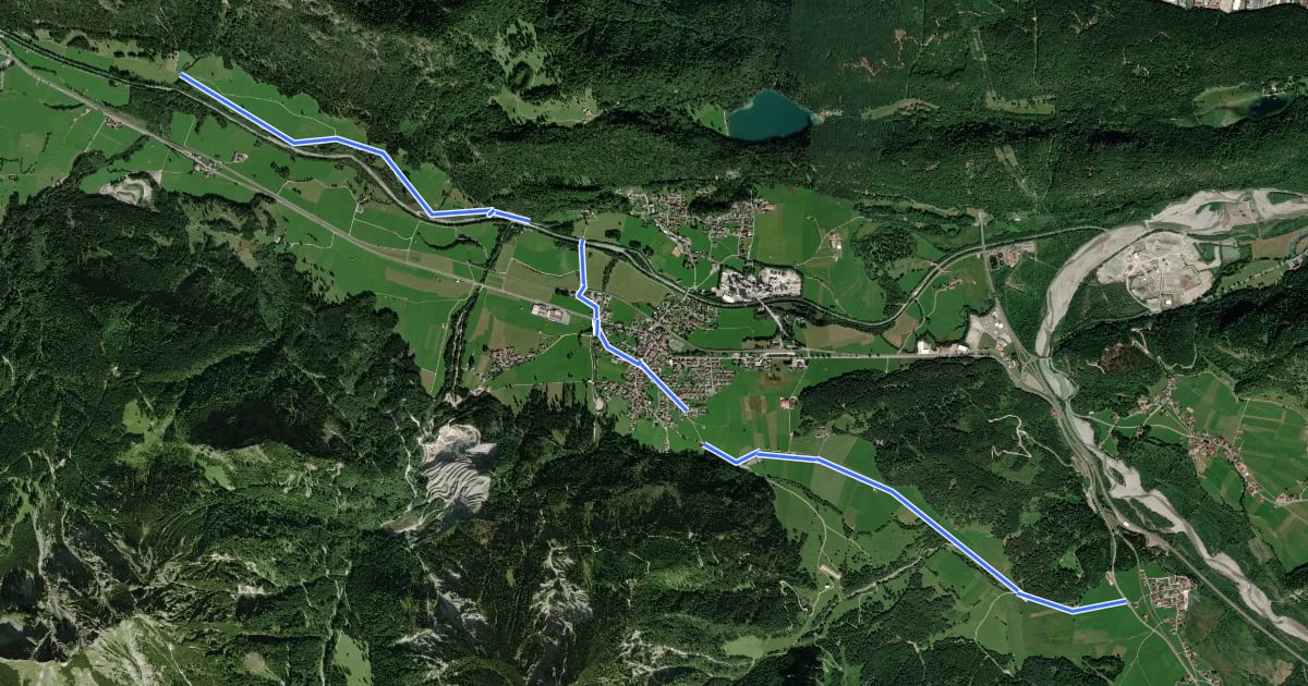 Маршрут Ranzentalradweg на спутниковом снимке