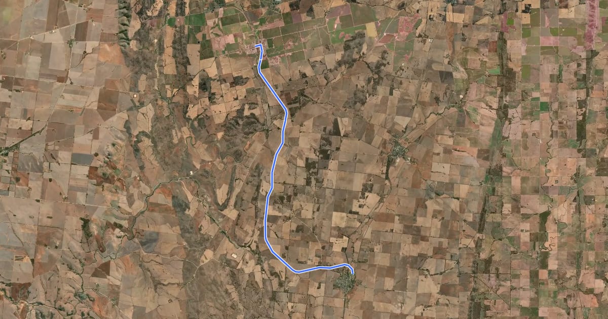 Маршрут Rattler Trail на спутниковом снимке